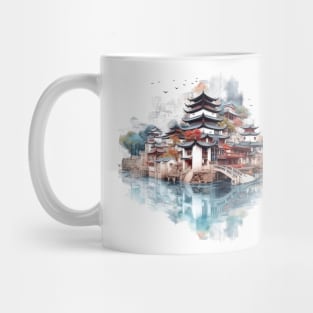 Feng Huang Ancient Town Landscape, Old Cities Mug